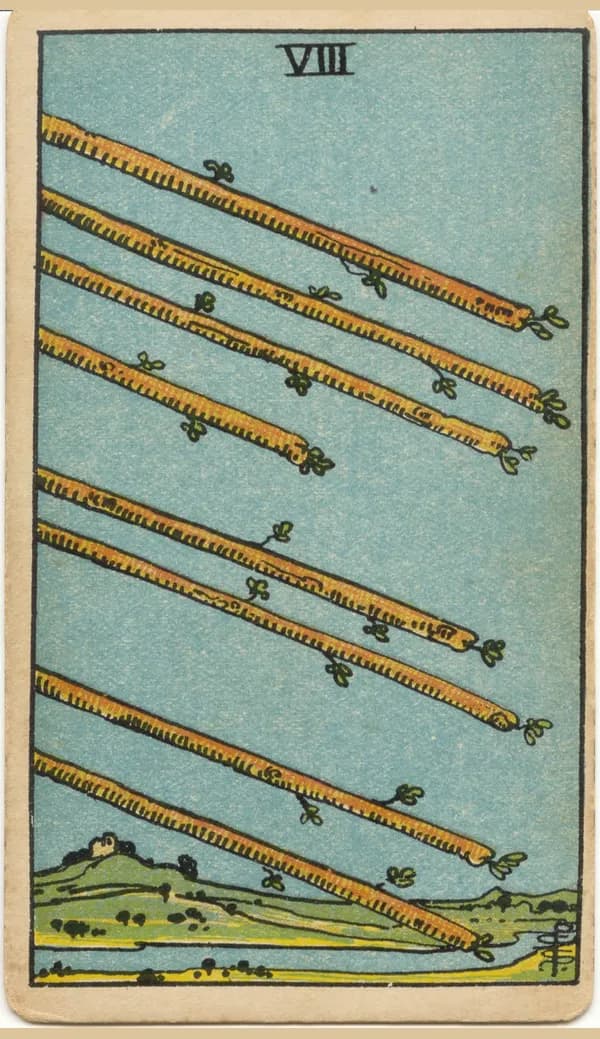 Eight of Wands, tarot card