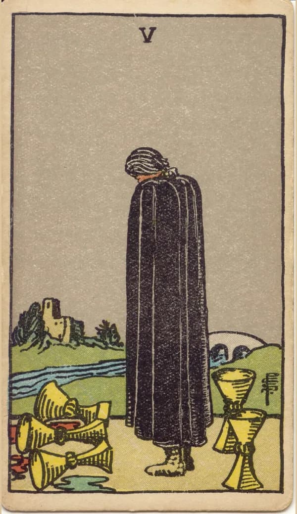 Five of Cups, tarot card