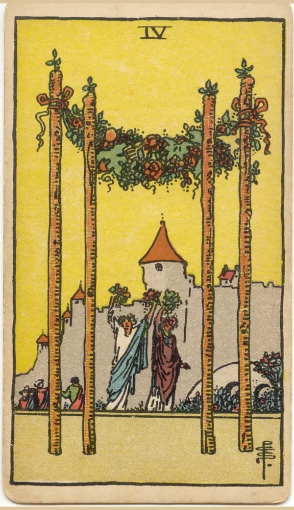 Four of Wands, tarot card