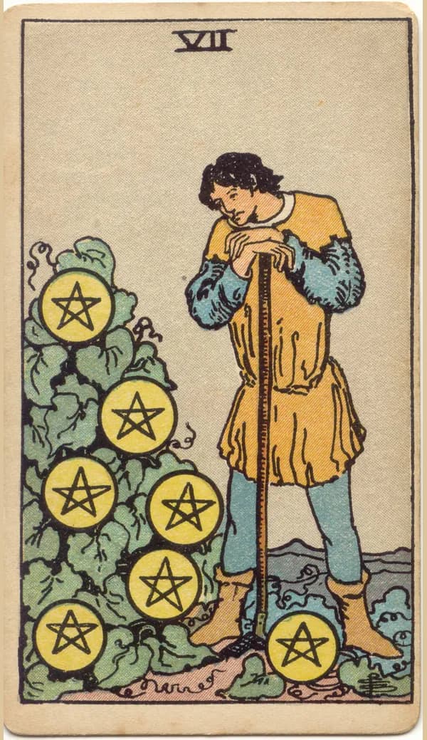 Seven of Pentacles, tarot card