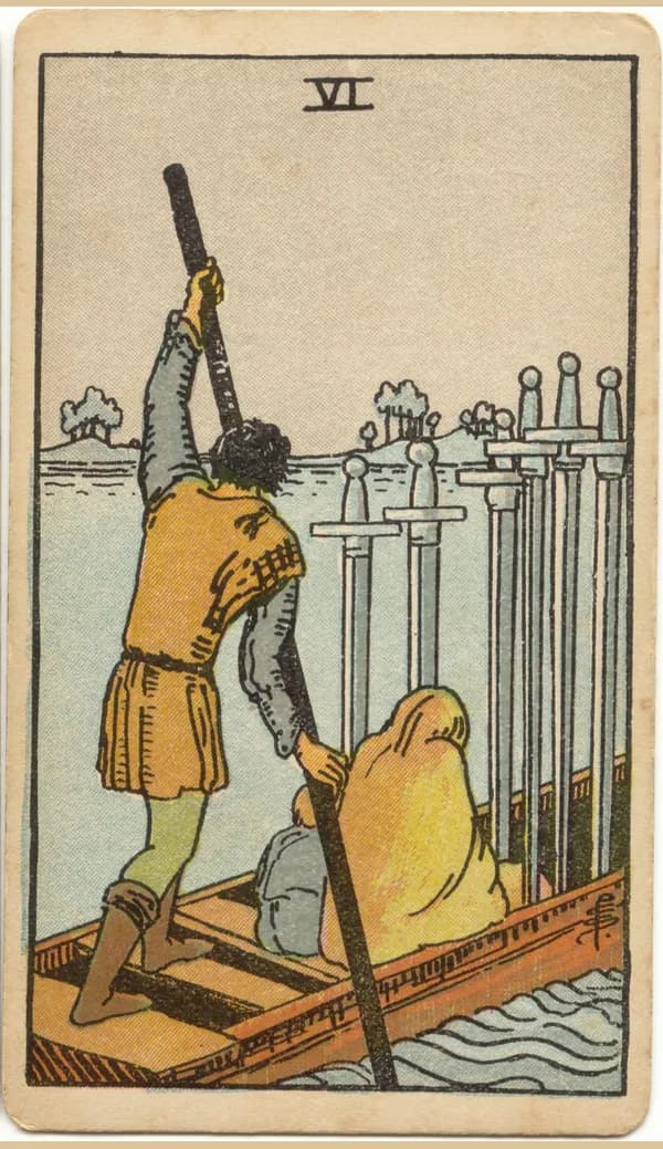 Six of Swords, tarot card