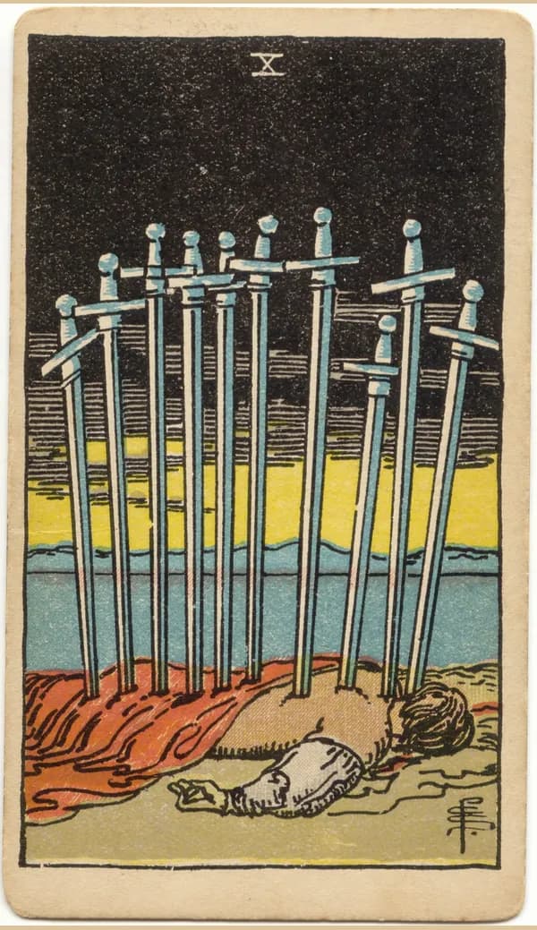 Ten of Swords, tarot card