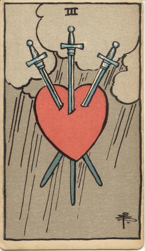 Three of Swords, tarot card
