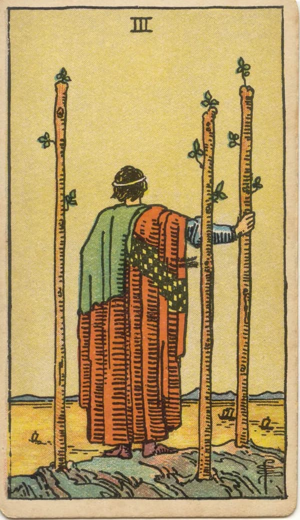 Three of Wands, tarot card