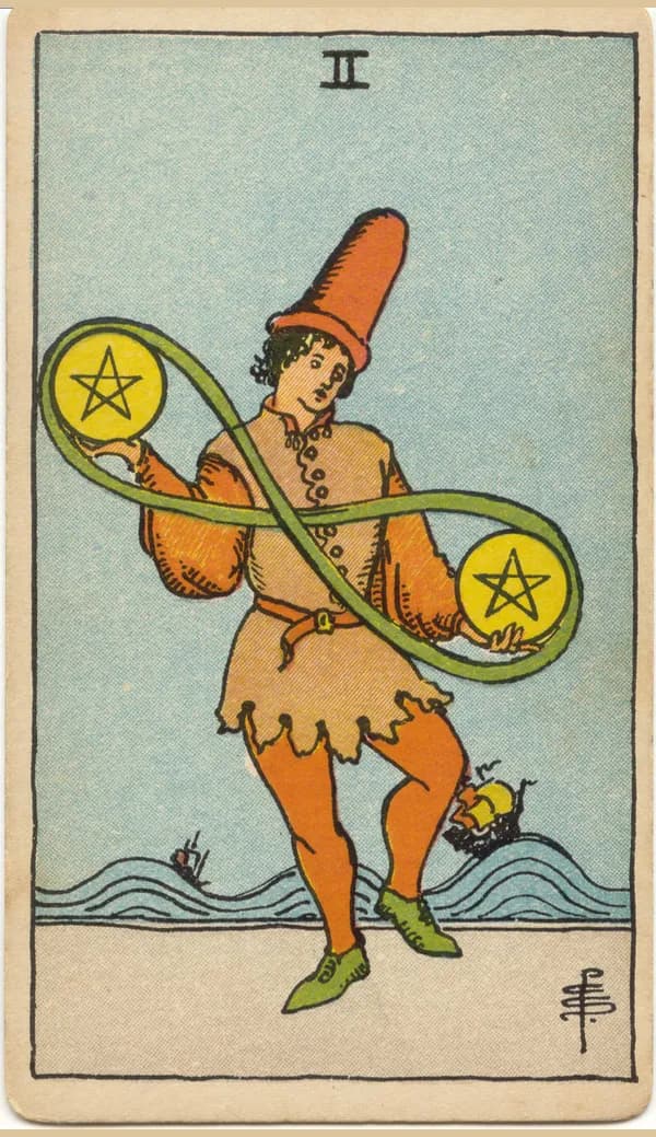 Two of Pentacles, tarot card